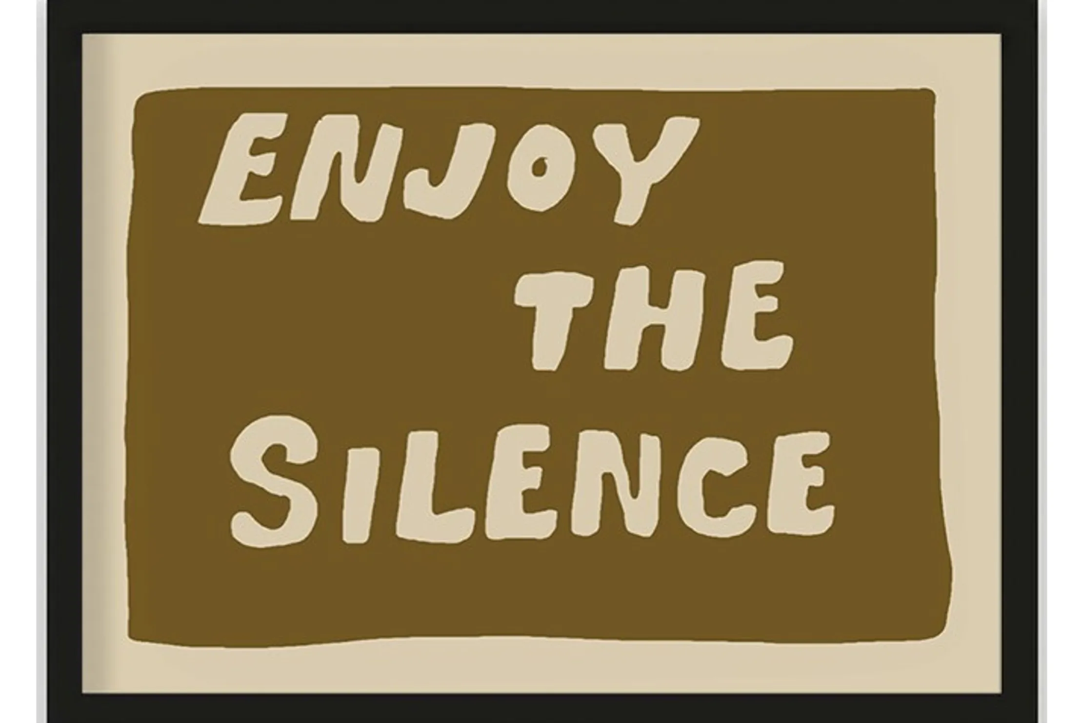 Art Print Green Enjoy the Silence