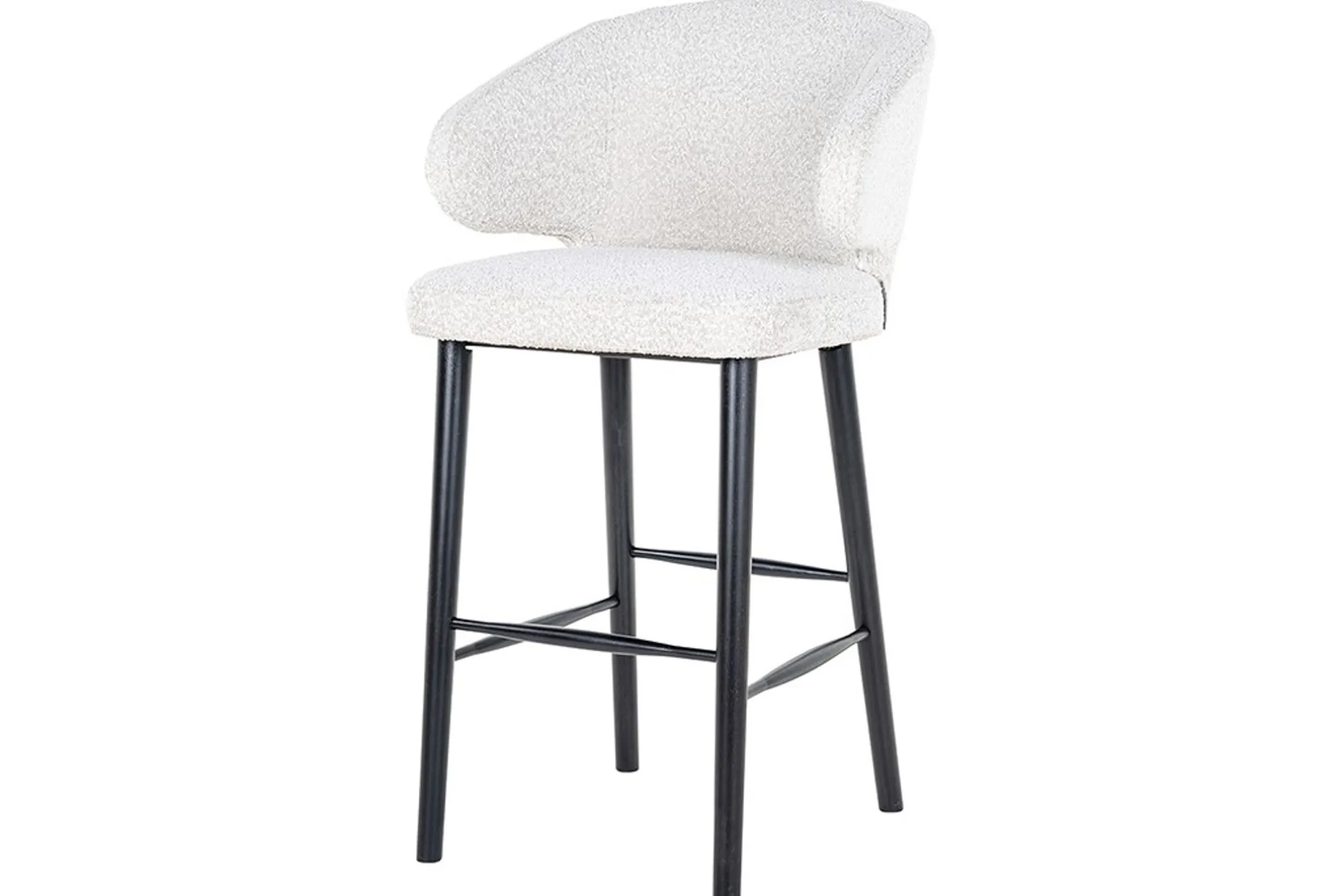 Barstoel 210675 White Bouclé Indigo