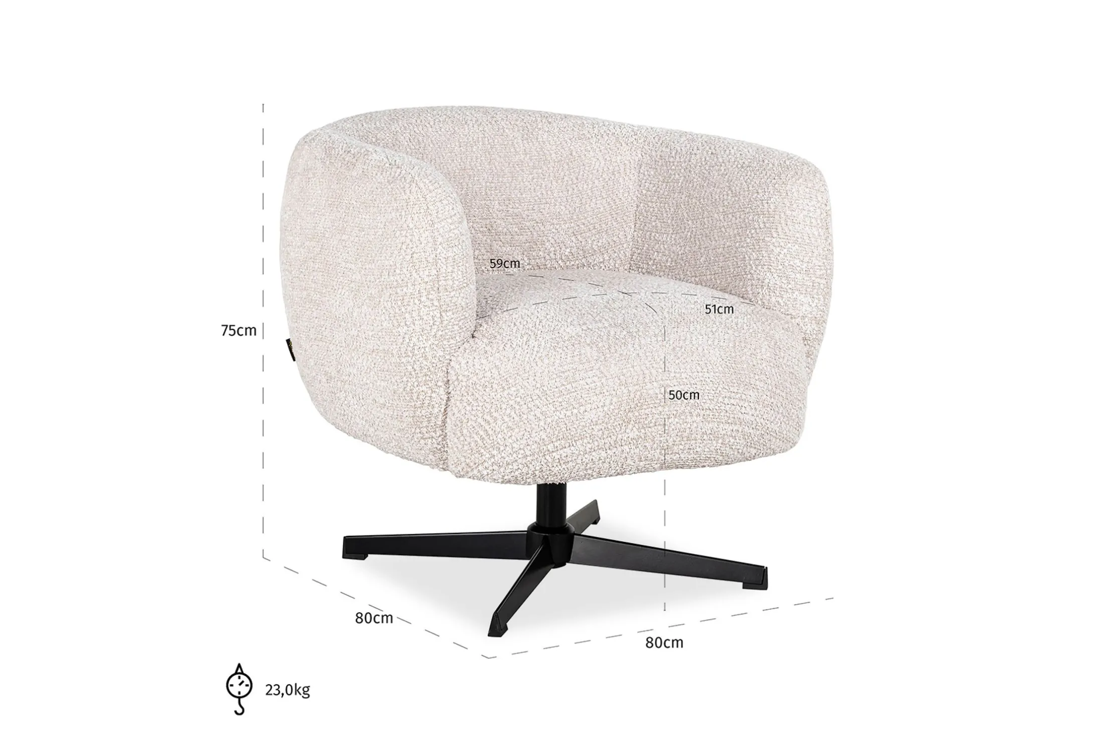 Draaifauteuil 211807