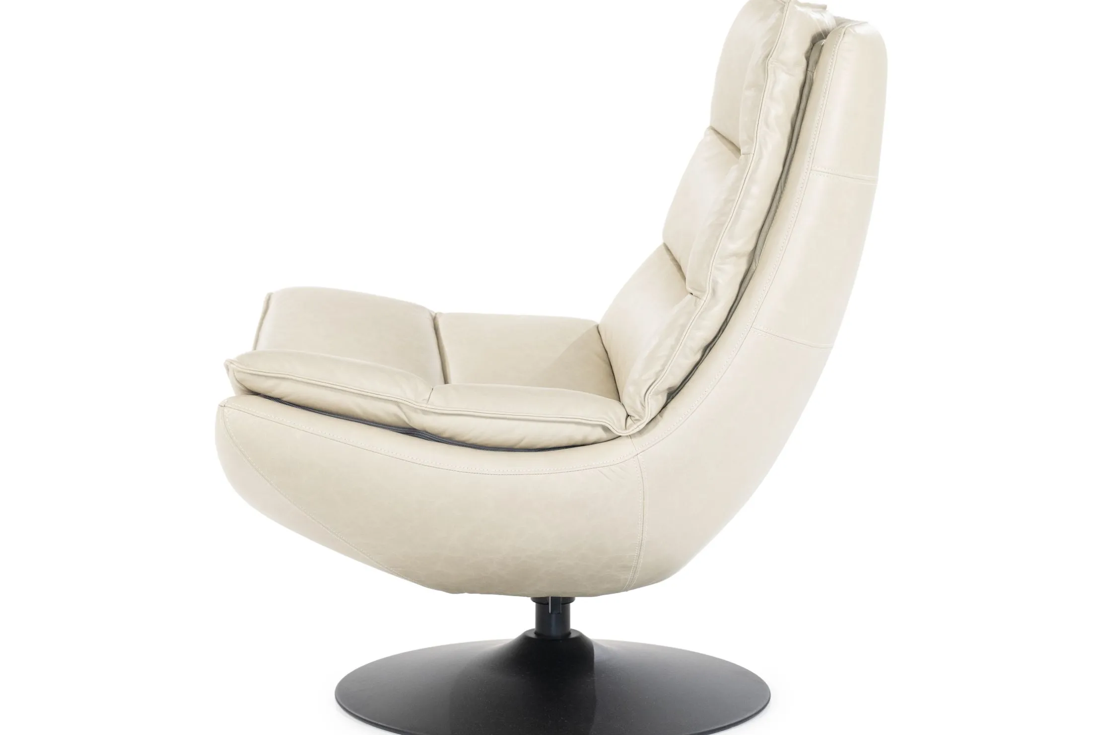 Draaifauteuil - beige boho leder | 95937 Sven