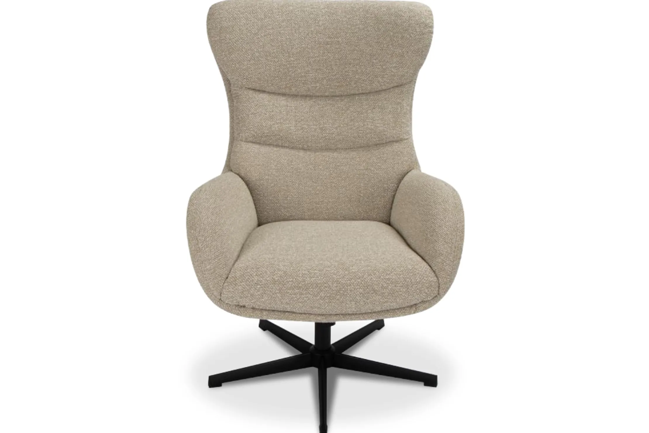 Draaifauteuil met hocker Naturel CH-73.051 Malmo