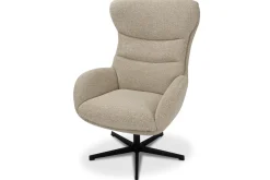 Draaifauteuil met hocker Naturel CH-73.051 Malmo