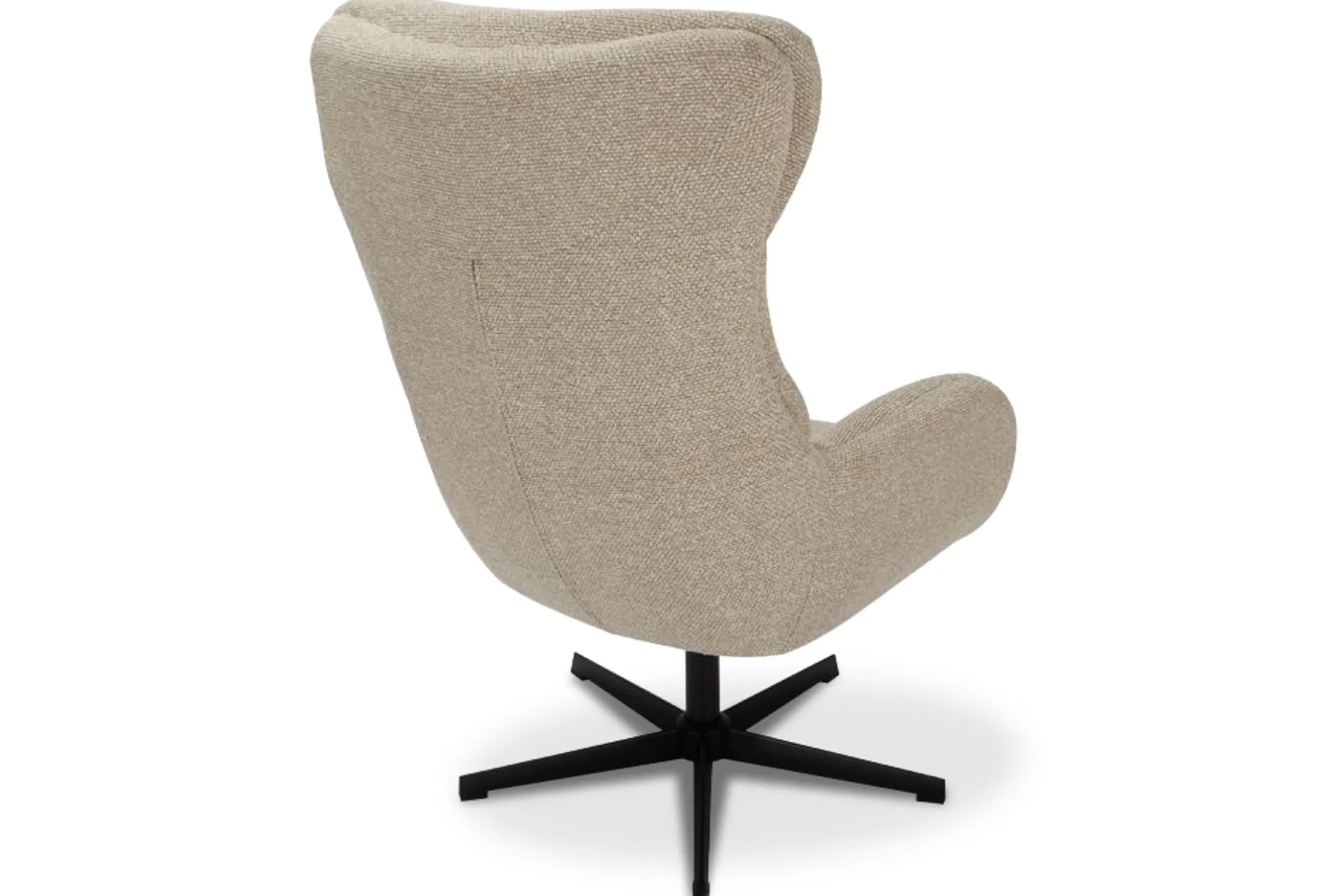Draaifauteuil met hocker Naturel CH-73.051 Malmo