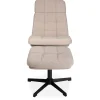Draaifauteuil met hocker Naturel CH-73.004 Alvar