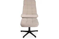 Draaifauteuil met hocker Naturel CH-73.004 Alvar