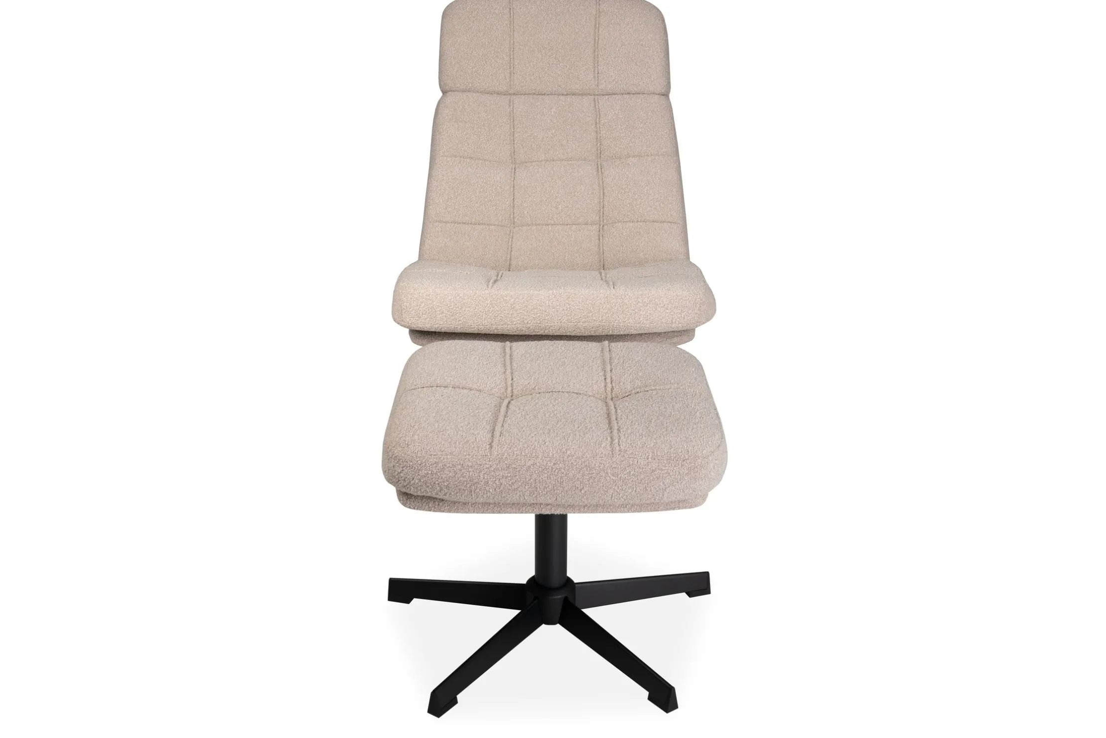 Draaifauteuil met hocker Naturel CH-73.004 Alvar