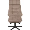 Draaifauteuil met hocker Taupe CH-73.028 Alvar
