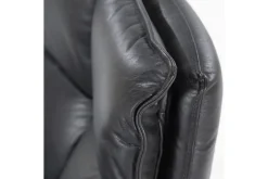 Draaifauteuil - zwart boho leder | 95939 Sven