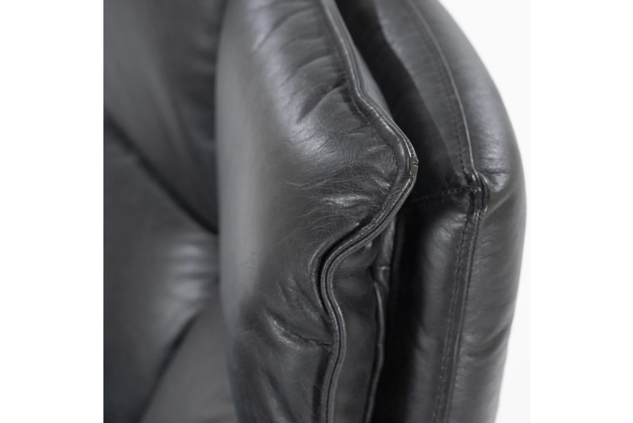 Draaifauteuil - zwart boho leder | 95939 Sven