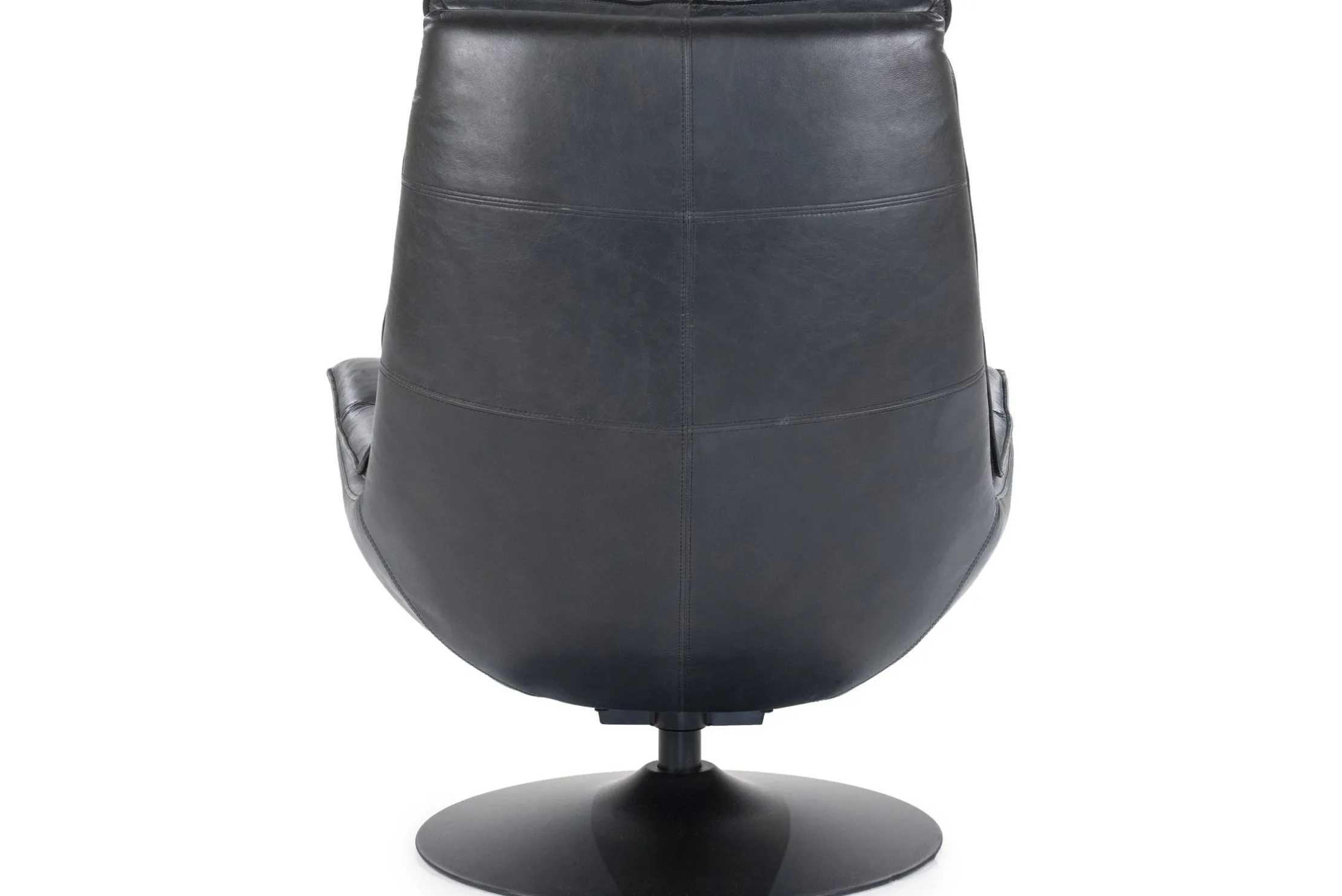 Draaifauteuil - zwart boho leder | 95939 Sven