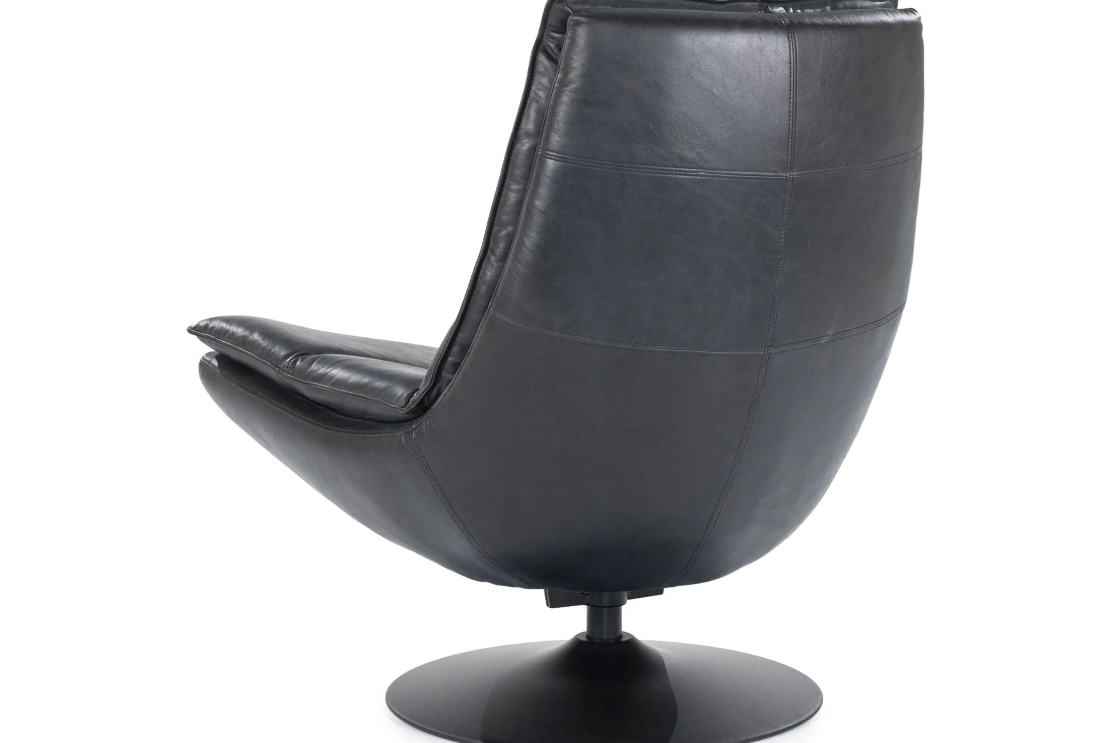 Draaifauteuil - zwart boho leder | 95939 Sven