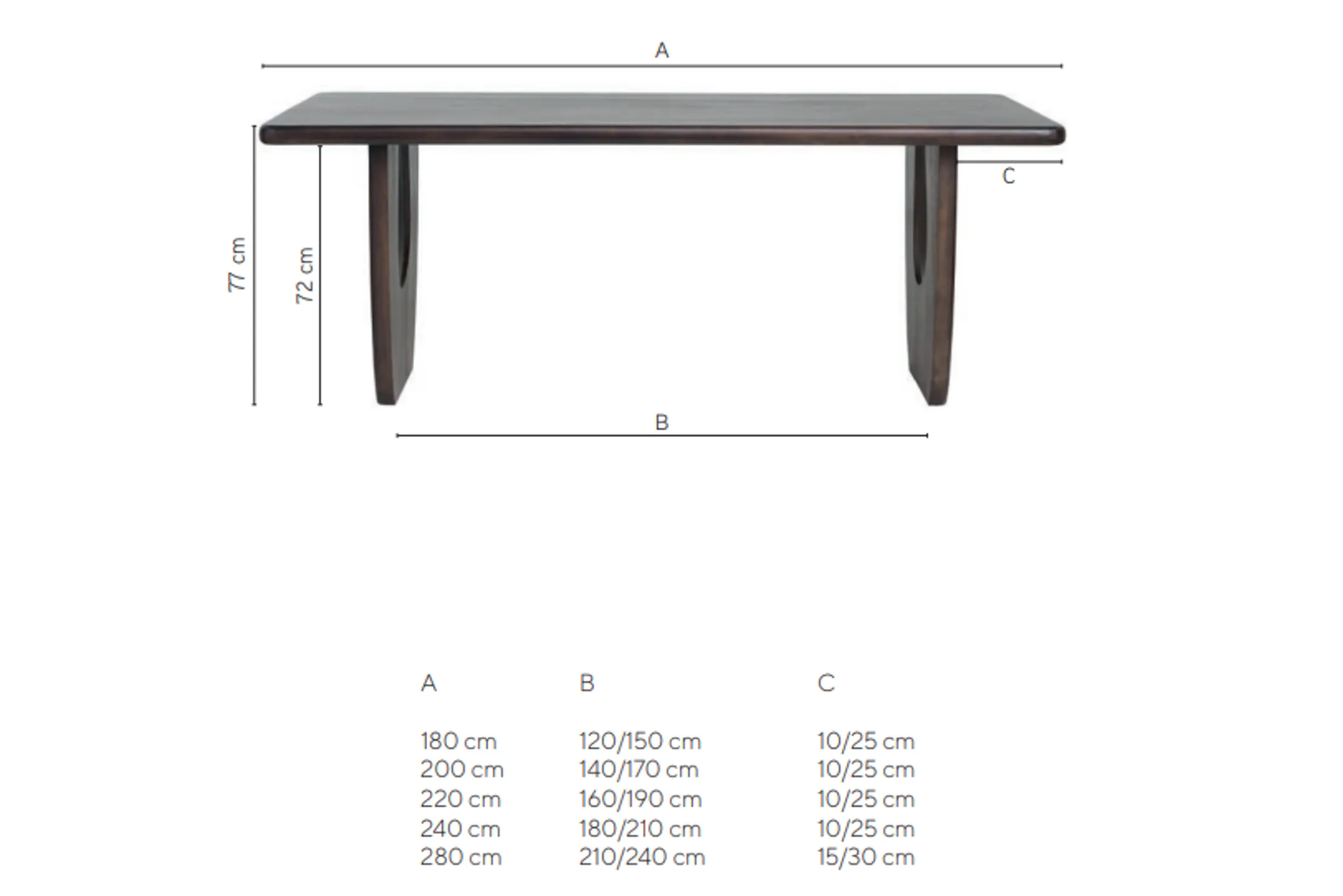 Eetkamertafel Handai