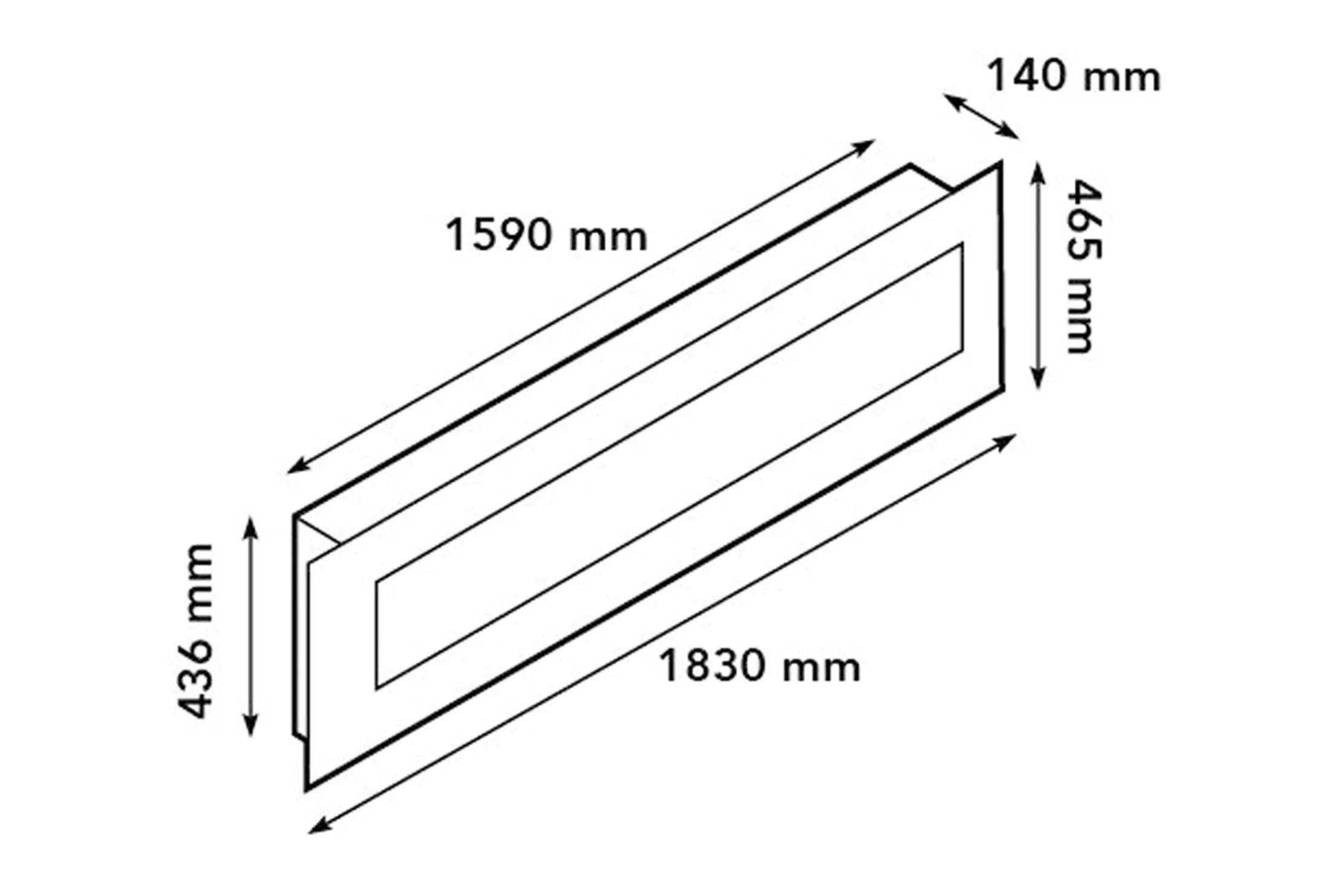 Elektrische wandhaard 180 Trivero