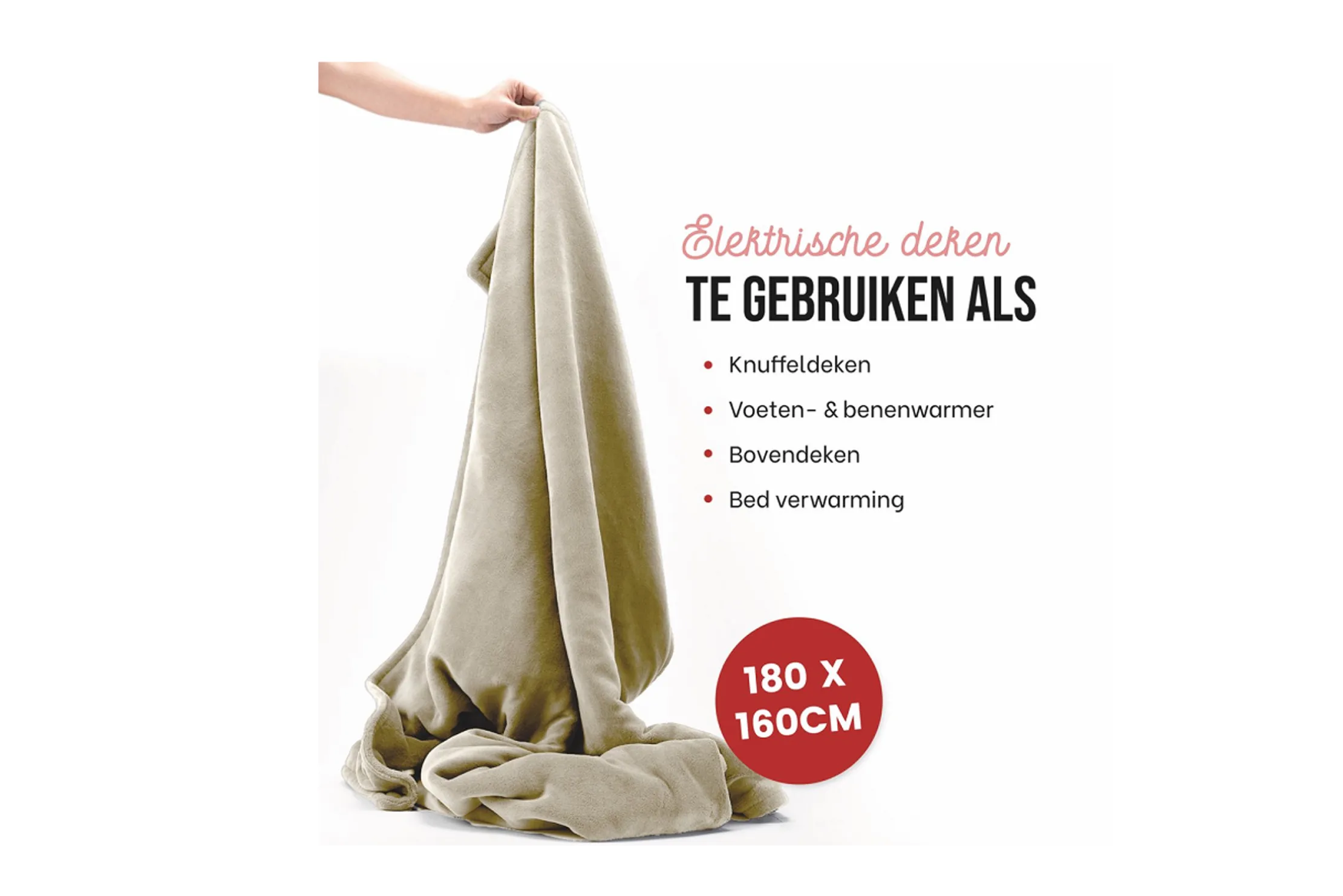 Elektrische warmtedeken Beige