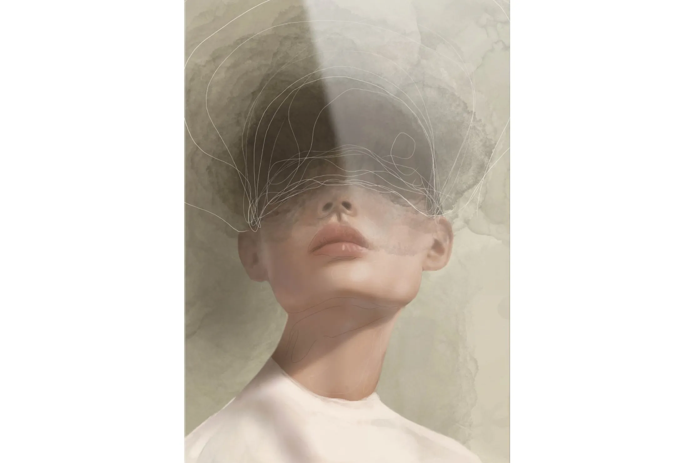 Glasschilderij Blind Mist