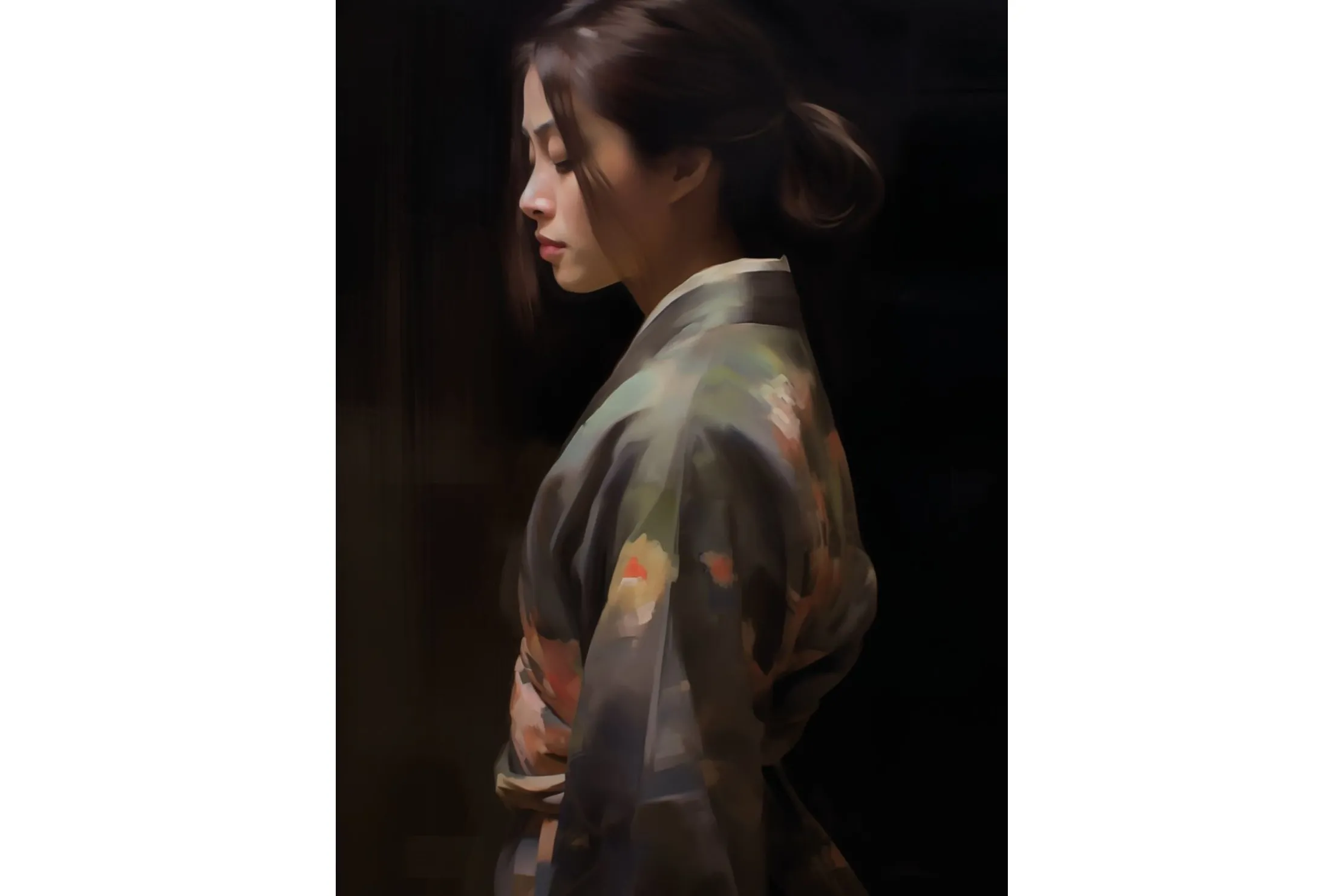 Glasschilderij Kimono Tales