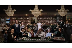 Glasschilderij Maffia roulette 080160-044
