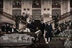 Glasschilderij Mafia Zwart Wit