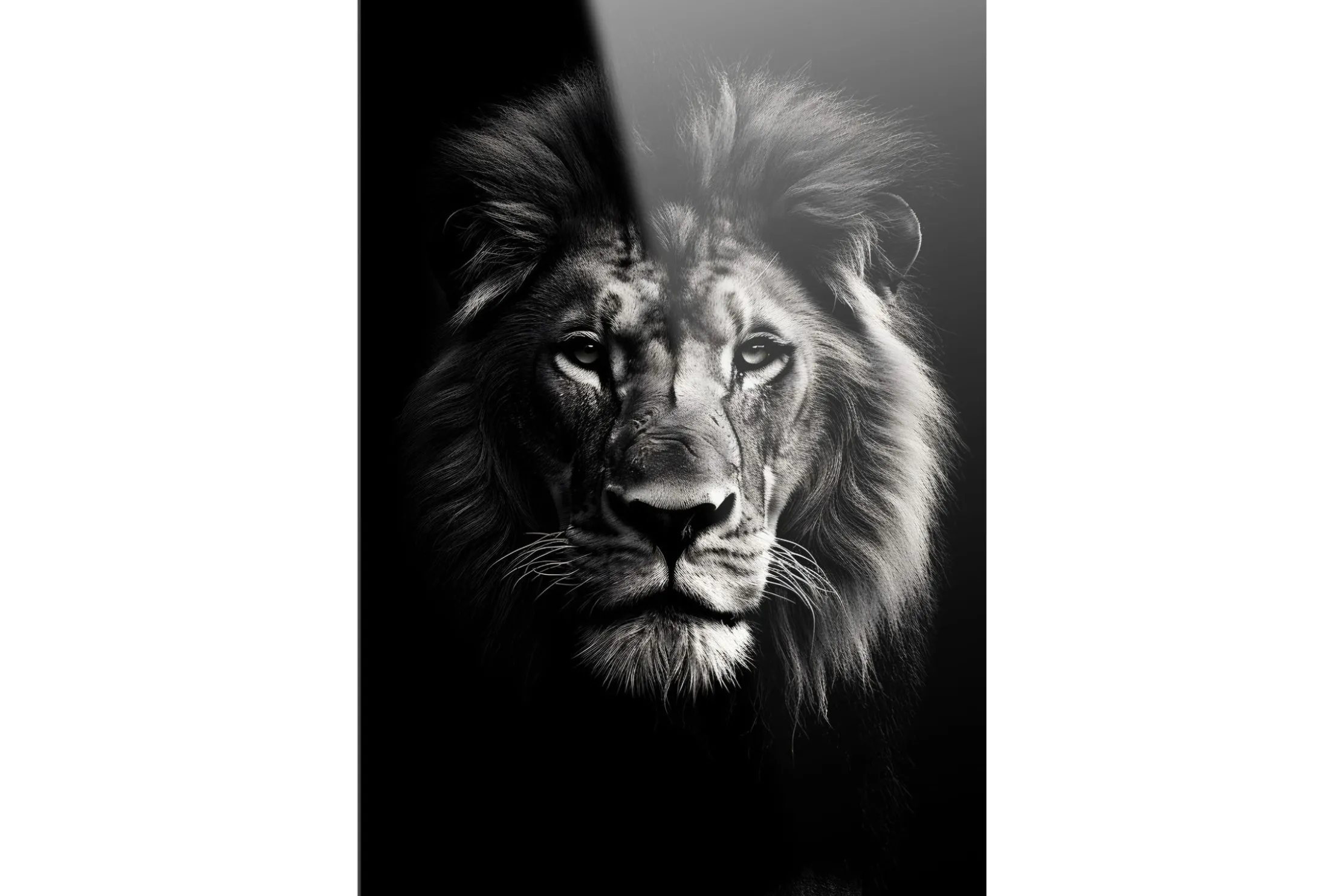 Glasschilderij Mighty Lion