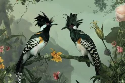 Glasschilderij Vogels met Kuif 110160BS-637