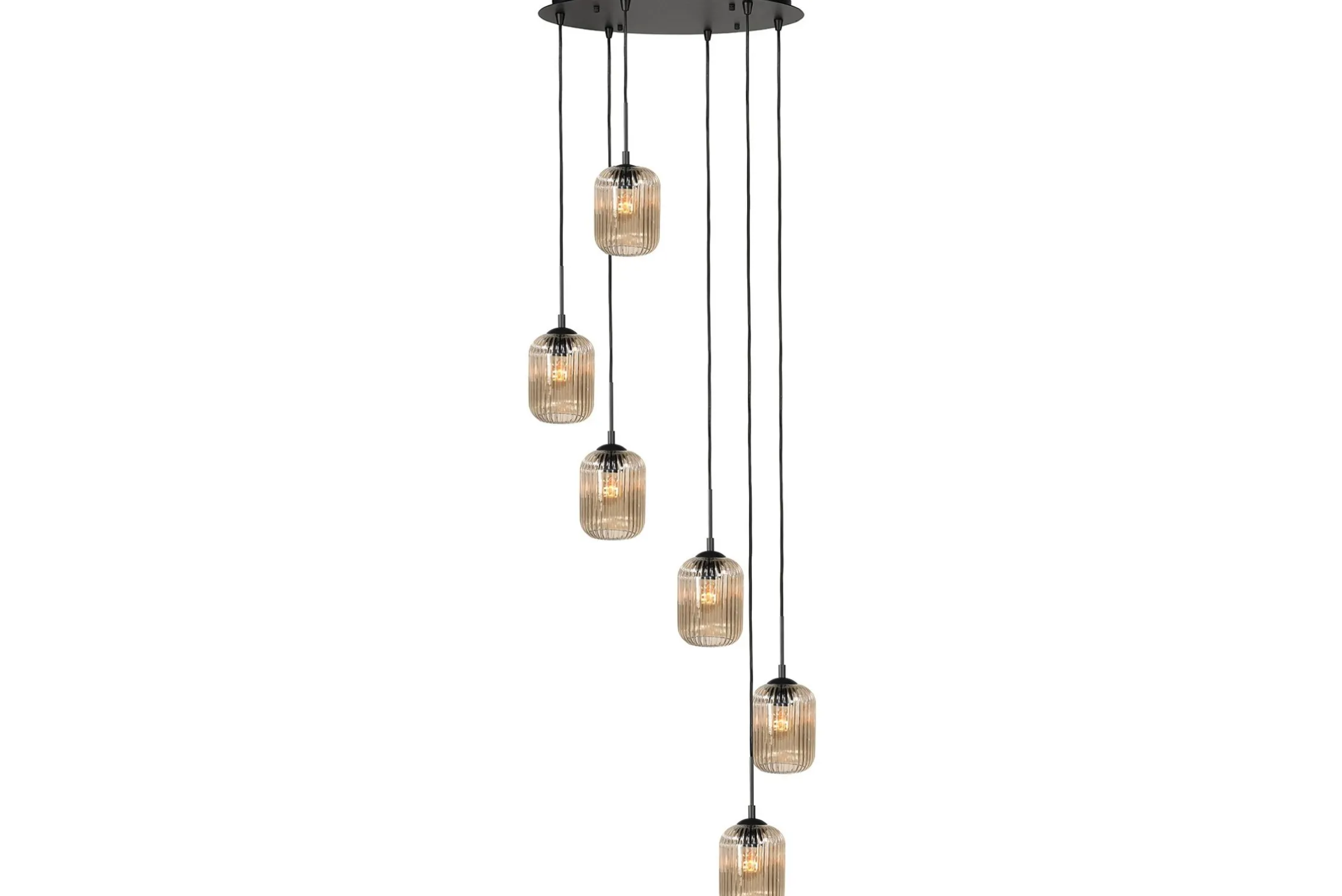 Hanglamp Amberglas Castel