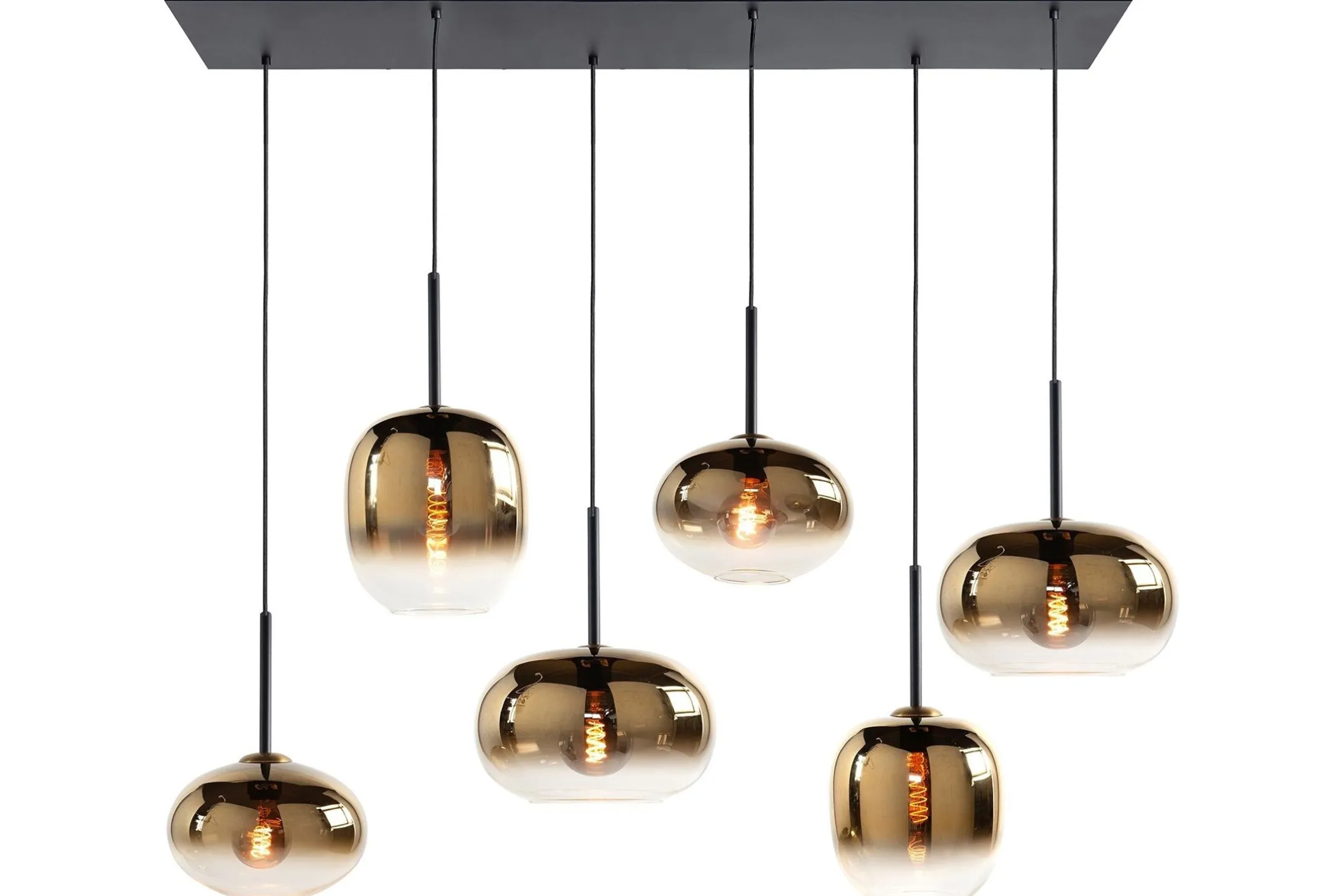 Hanglamp goudkleurig glas Bellini