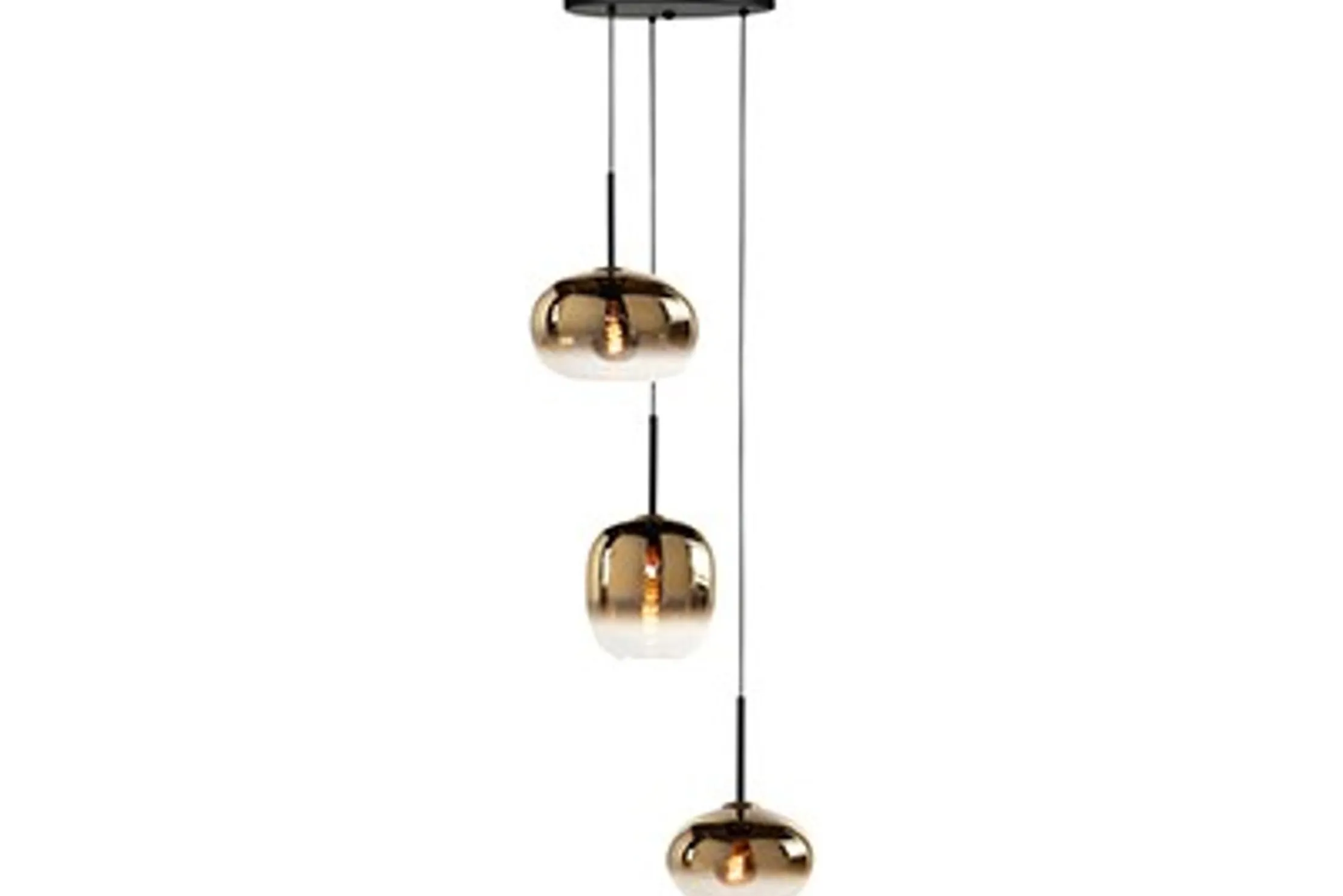 Hanglamp goudkleurig glas Bellini