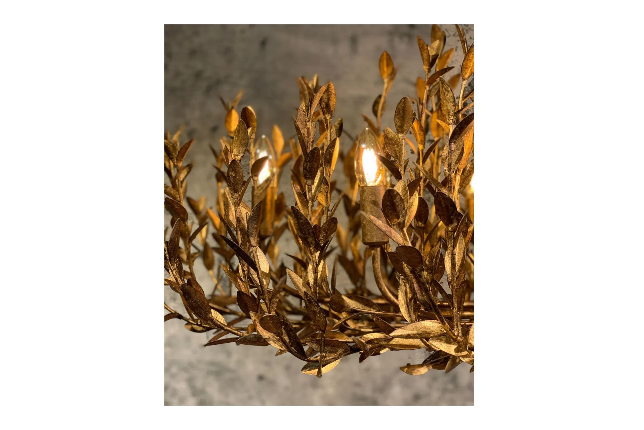Hanglamp LB039/9+1 ambachtelijk brons Aix | Leclercq & Bouwman