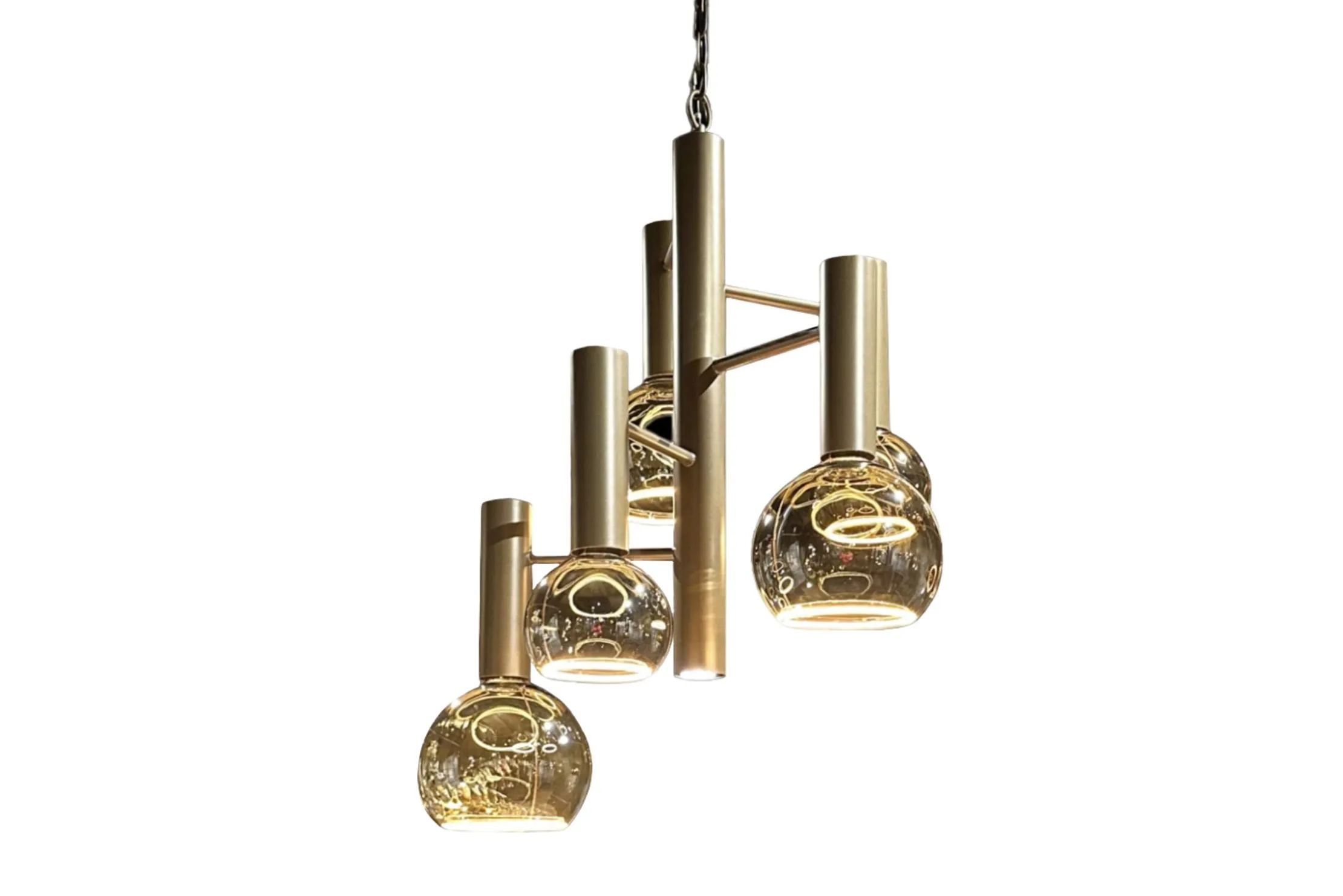 Hanglamp LB045-5+1 brons Escale | Leclercq & Bouwman