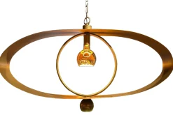 Hanglamp LB049-1+1 ovaal brons Breeze | Leclercq & Bouwman