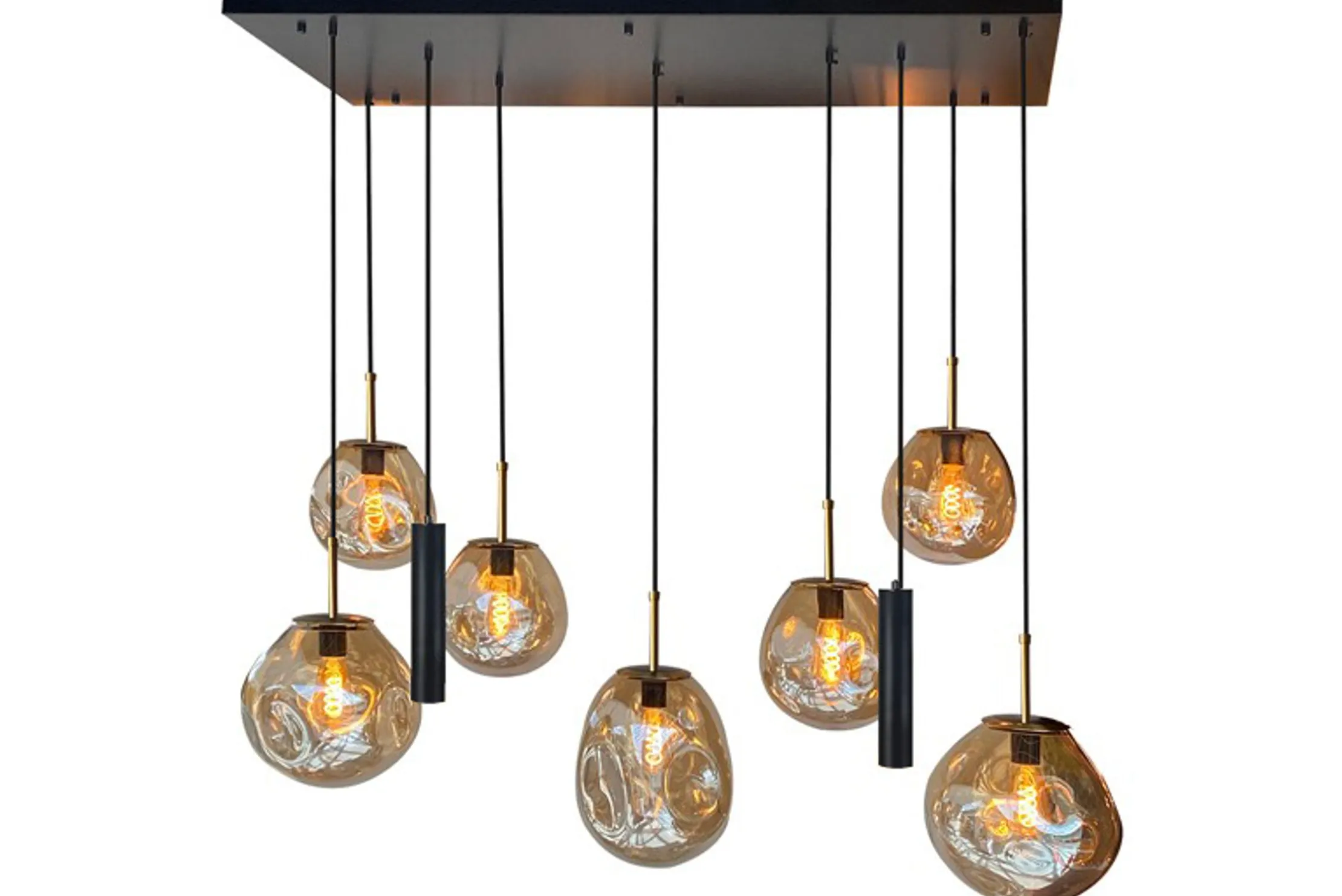 Hanglamp 9-lichts amber Yamal