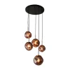 Hanglamp 5-lichts rond Copper Boaz