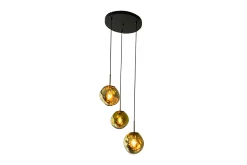Hanglamp 3-lichts rond Gold Boaz