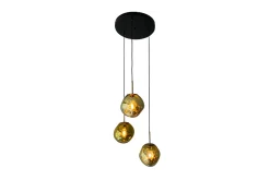 Hanglamp 3-lichts rond Gold Boaz