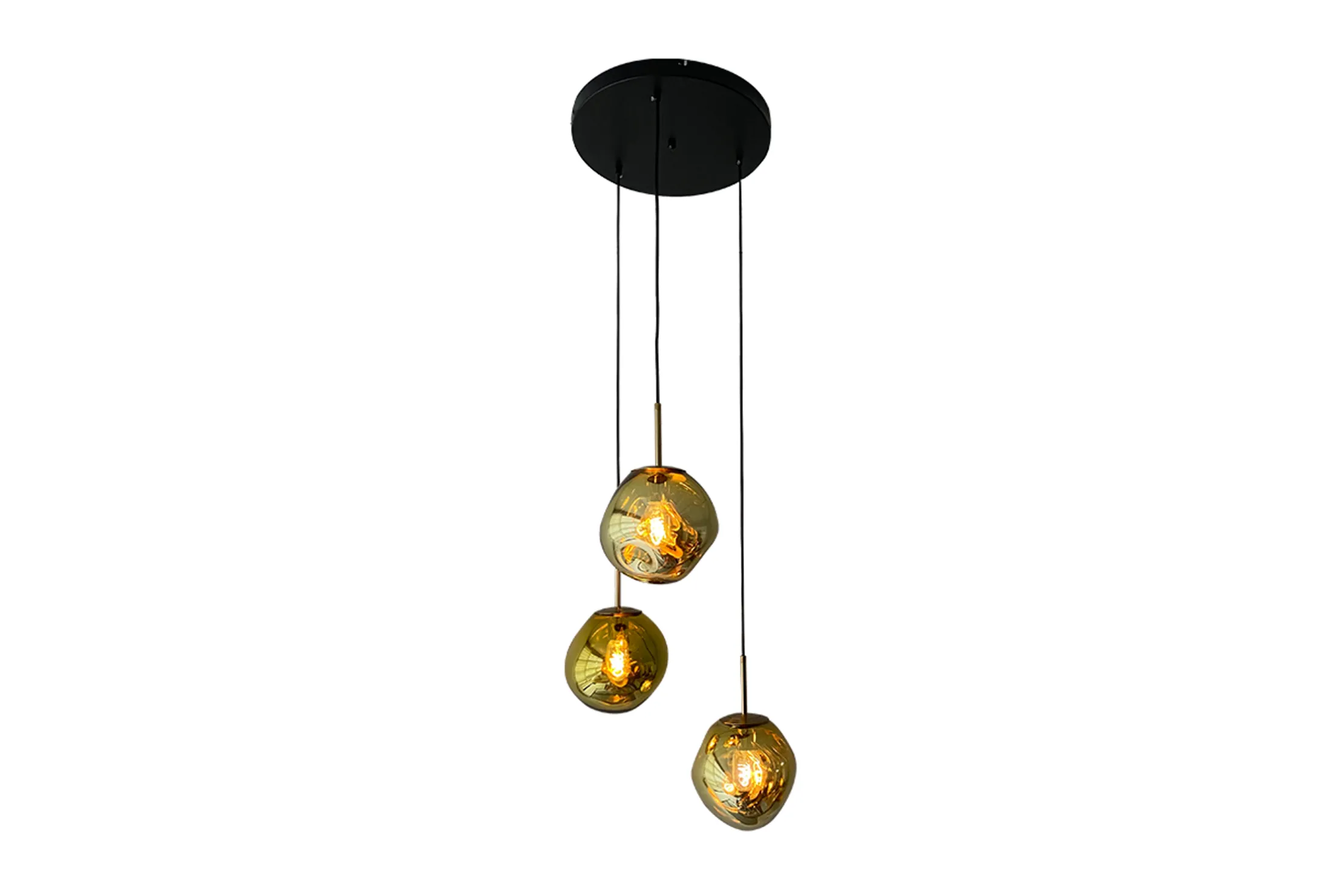 Hanglamp 3-lichts rond Gold Boaz