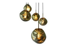 Hanglamp 5-lichts rond Gold Boaz