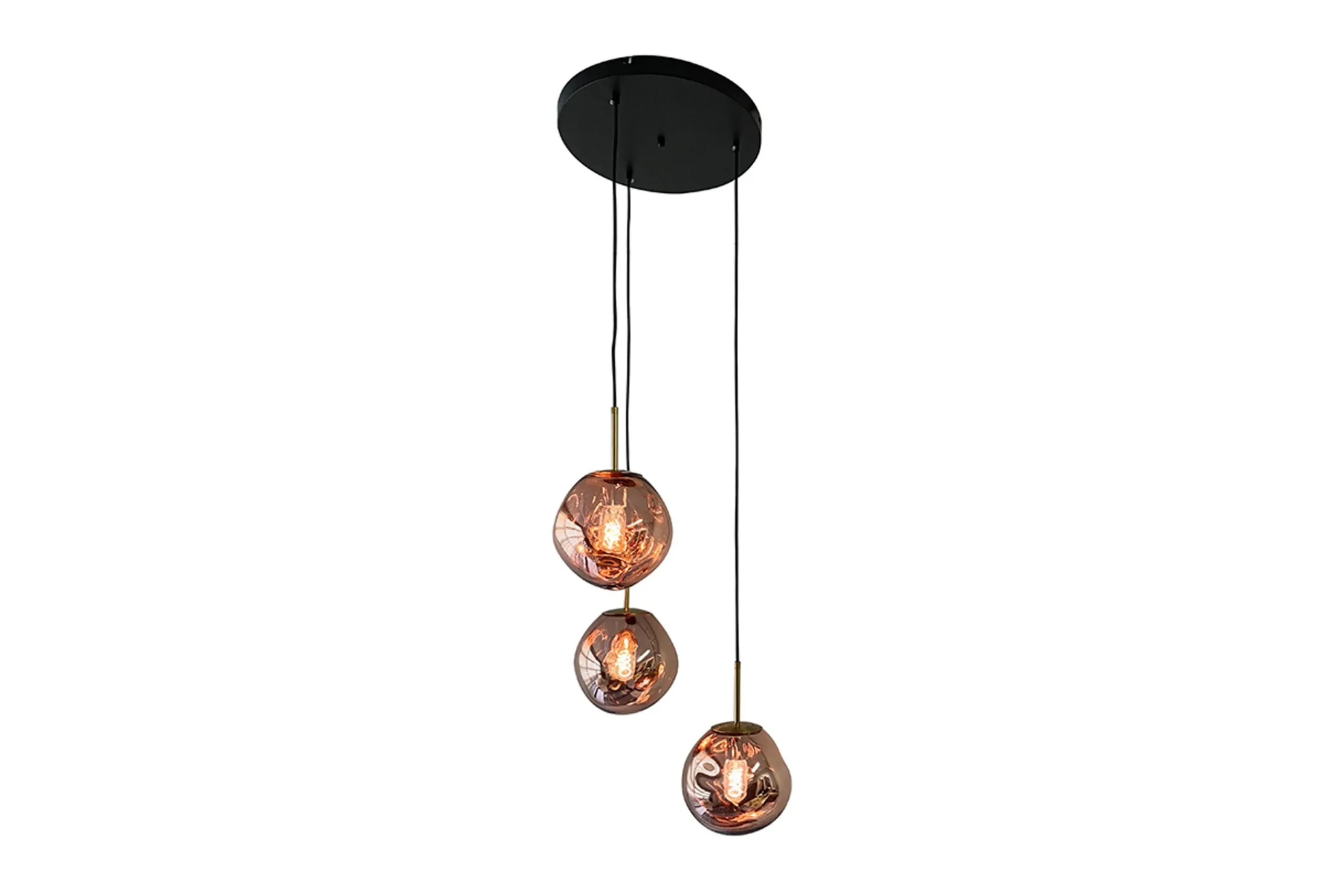 Hanglamp 3-lichts rond Rood Boaz
