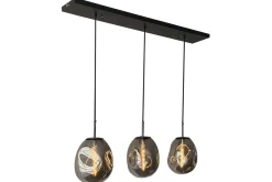 Hanglamp 3-lichts Smoked Boaz