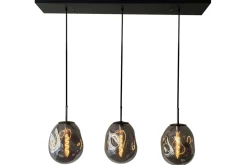Hanglamp 3-lichts Smoked Boaz