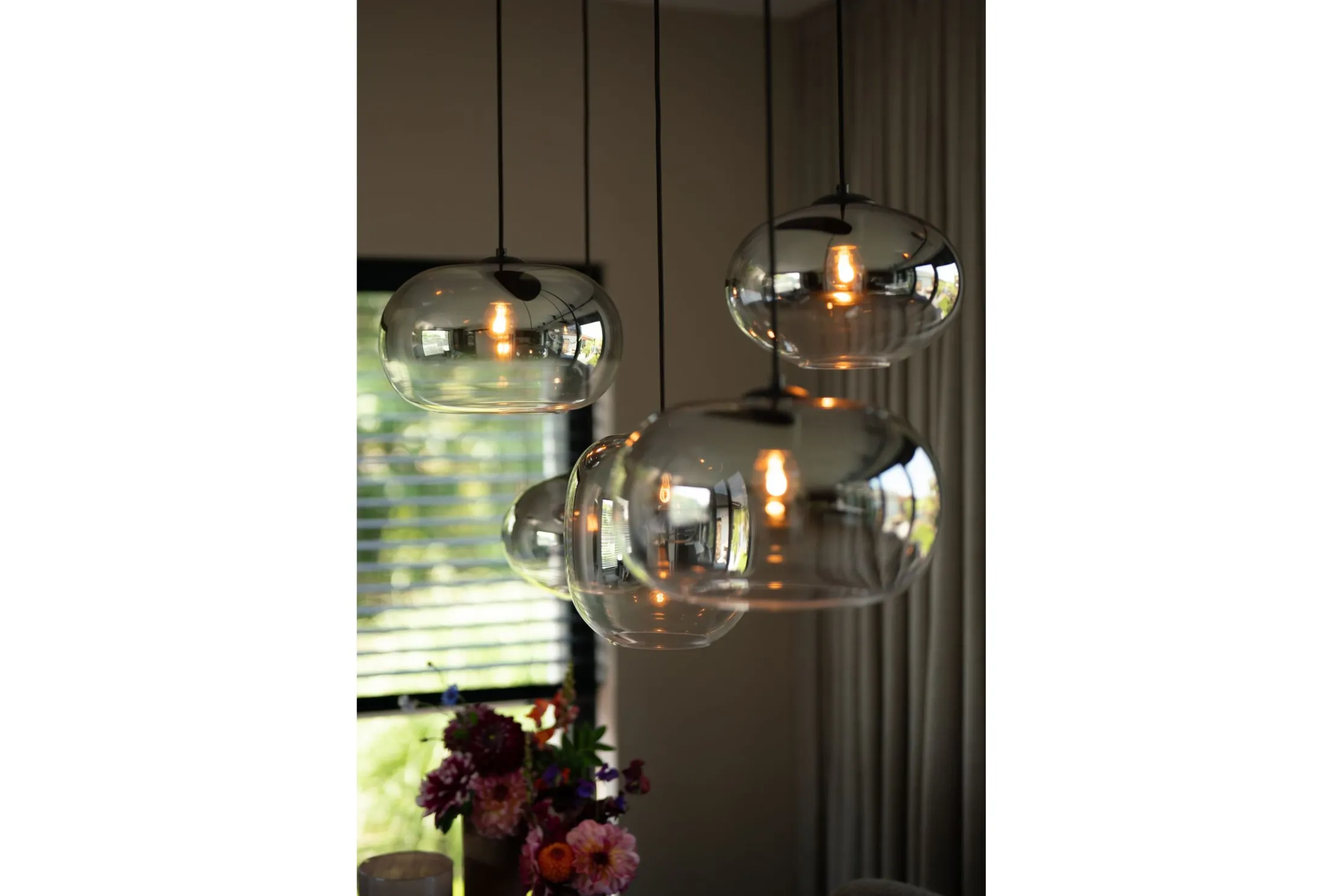 Hanglamp rookkleurig glas Bellini