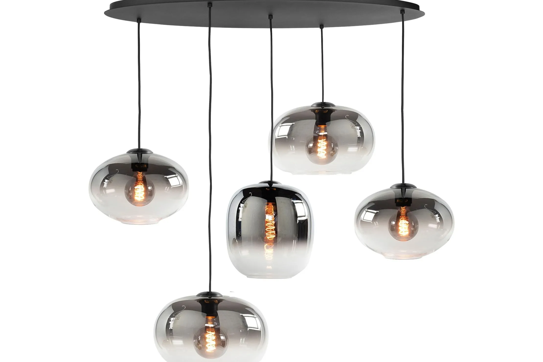 Hanglamp rookkleurig glas Bellini