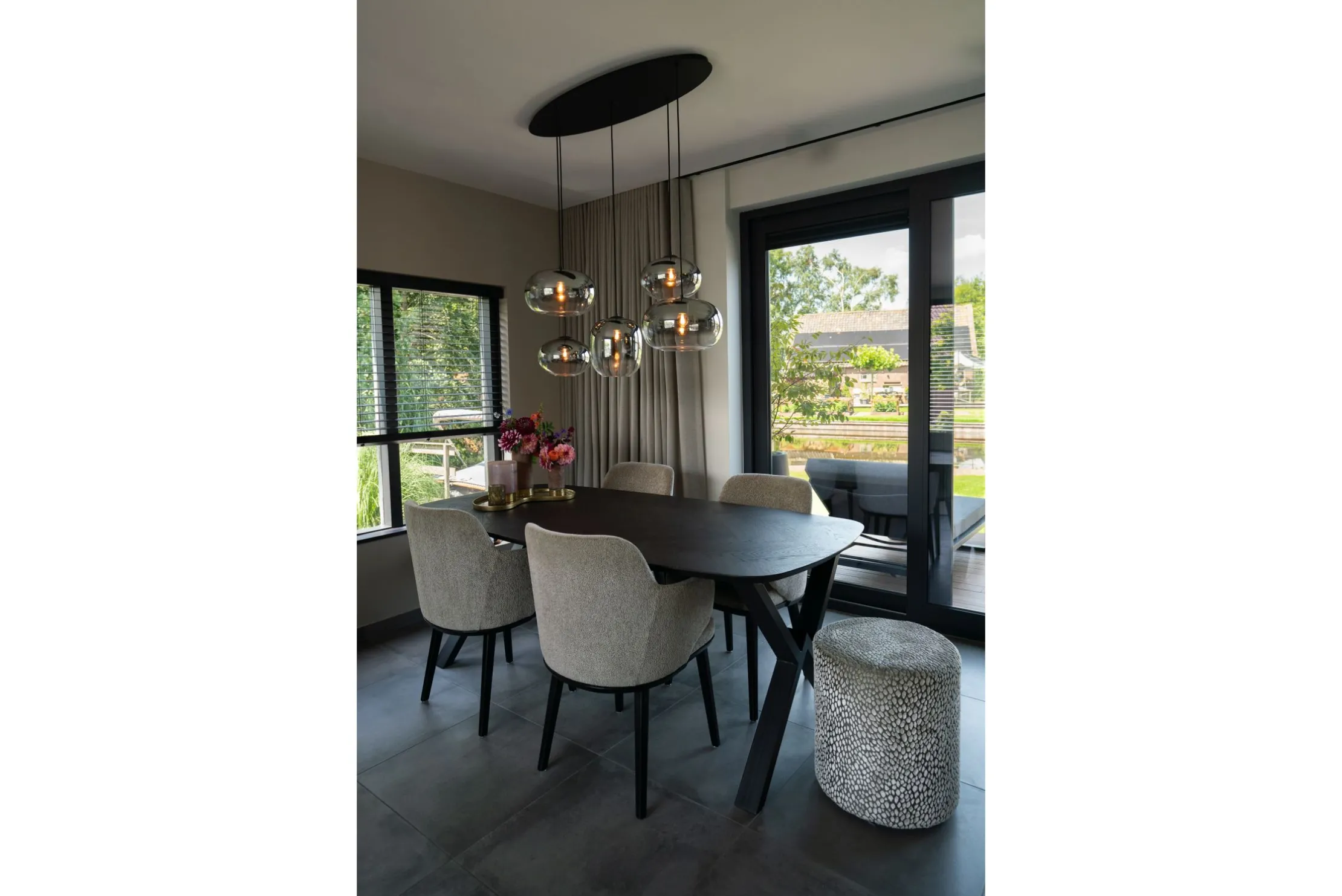Hanglamp rookkleurig glas Bellini