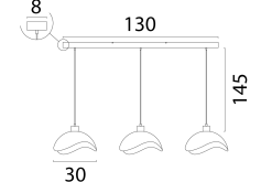 Hanglamp 2403-36-36-130-3 Volta