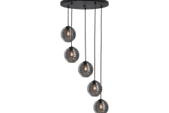 Hanglamp Zwart Rookglas Fantasy