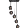 Hanglamp Zwart Rookglas Fantasy