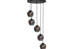 Hanglamp Zwart Rookglas Fantasy