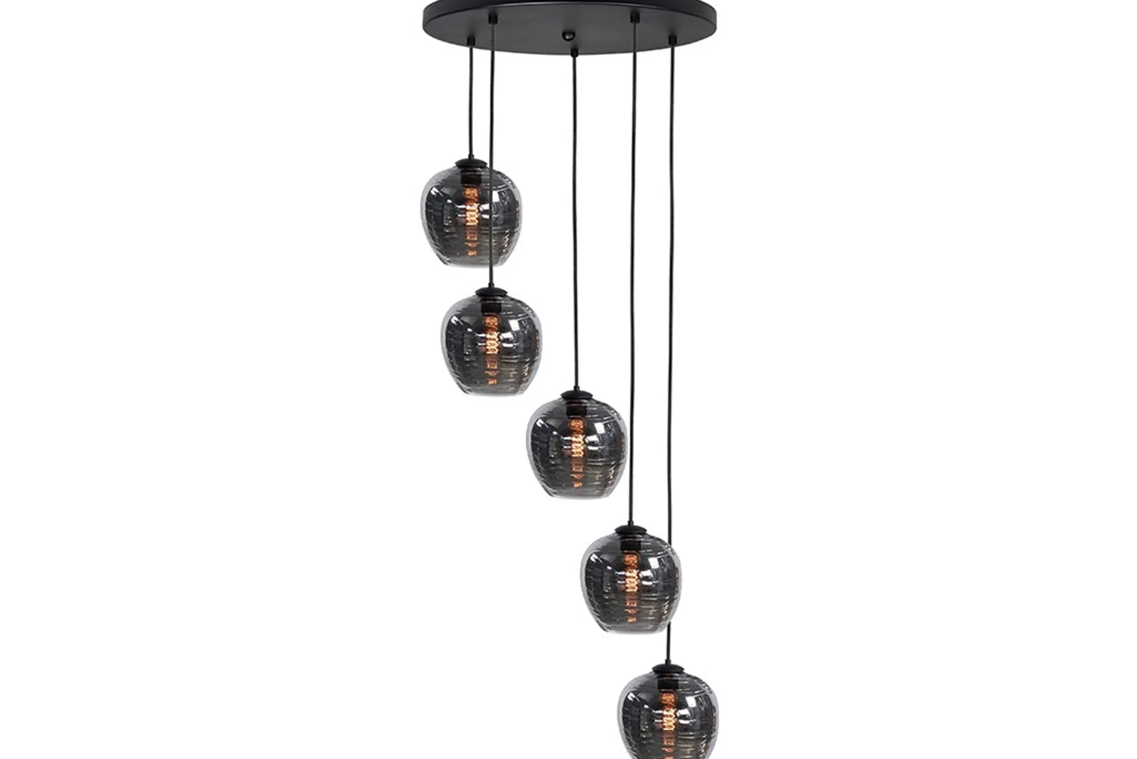 Hanglamp Zwart Rookglas Fantasy