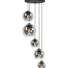 Hanglamp Zwart Rookglas Fantasy