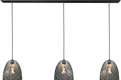Hanglamp Zwart Rookglas Fantasy