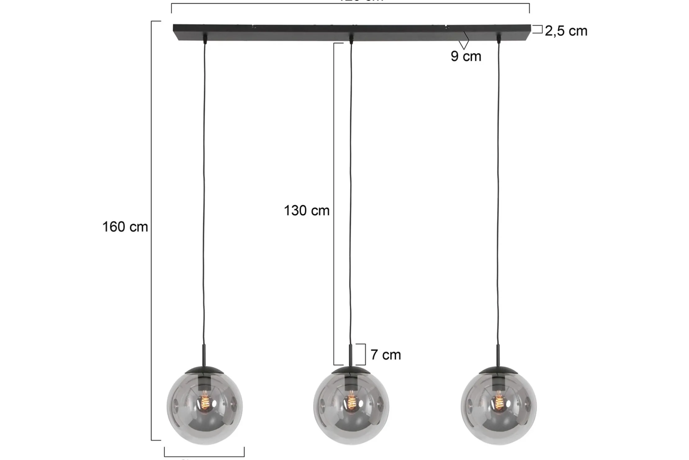 Hanglamp 3122ZW Bollique